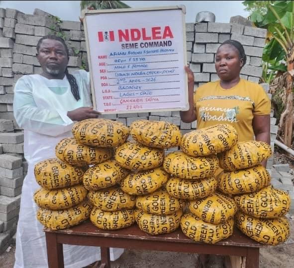 NDLEA arrests pastor, wife with â11kg skunkâ concealed in vehicle at Seme border