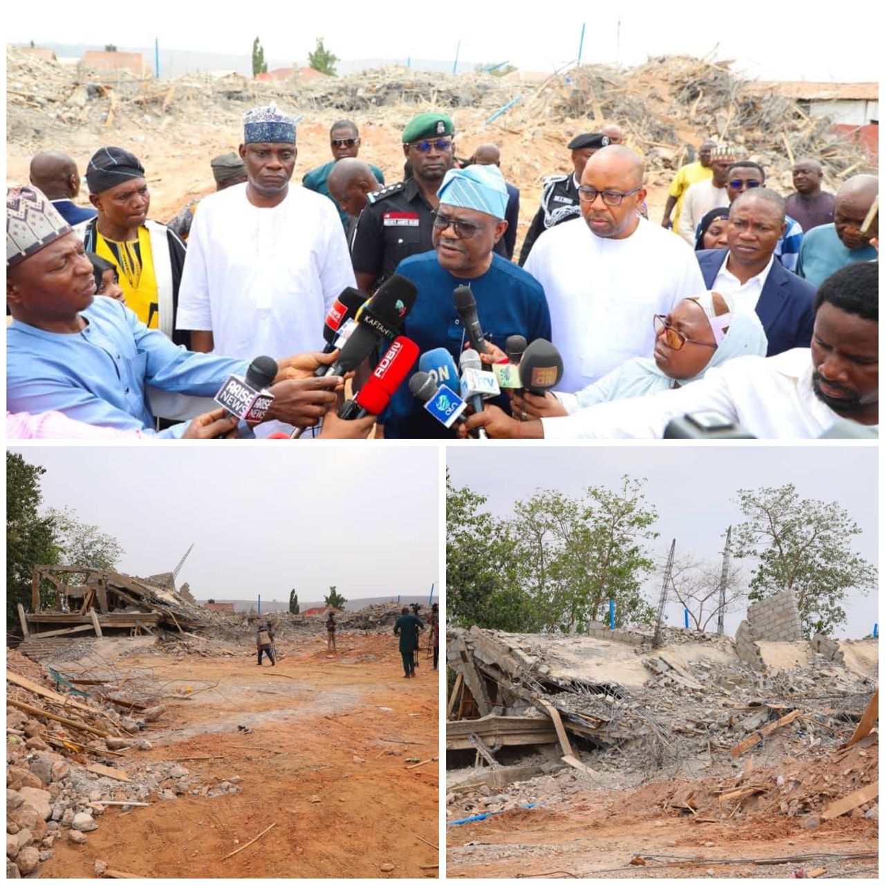 Abuja hotel collapse: Wike orders arrest of owner; to convert land to public use
