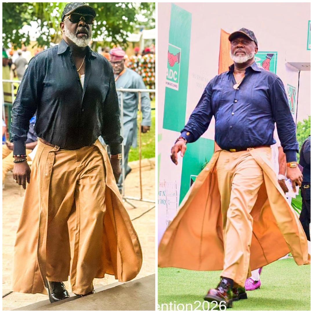 Politician, Dino Melaye, makes bold fashion statement at ADC convention (photos)