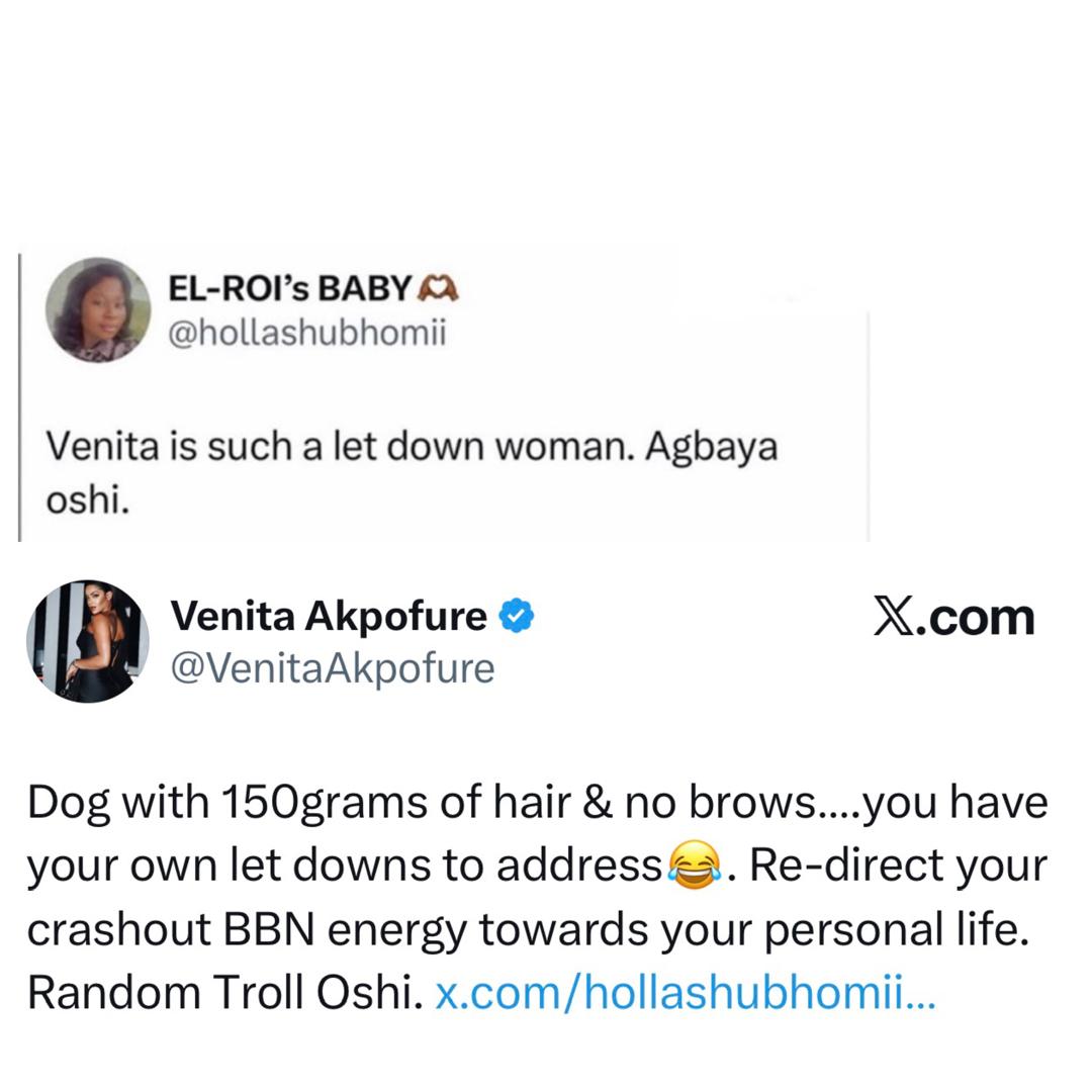Between BBNaija?s Venita Akpofure and a troll