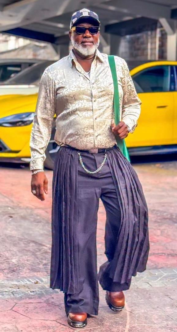 Politician, Dino Melaye, steps out in yet another unique trouser