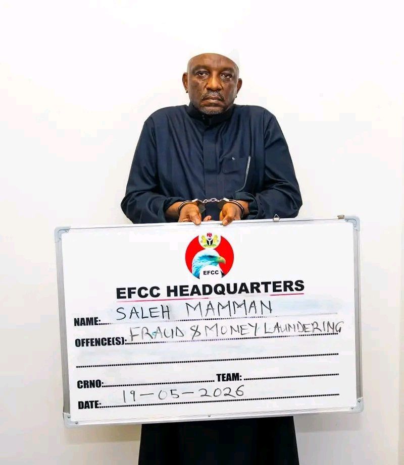 EFCC releases mugshot of arrested ex-Minister of Power, Saleh Mamman