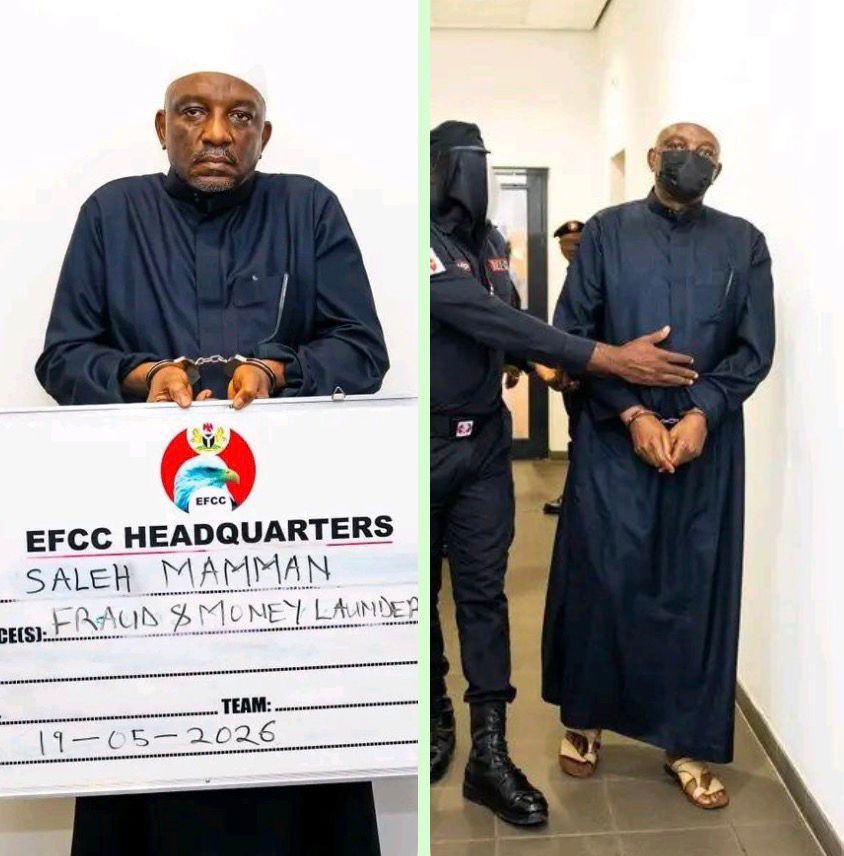 EFCC releases mugshot of arrested ex-Minister of Power, Saleh Mamman