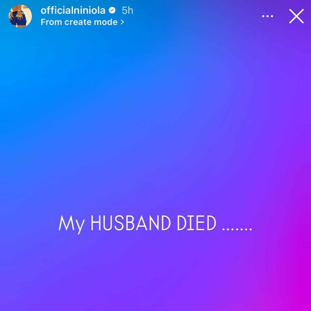 Sad! Singer Niniola loses husband