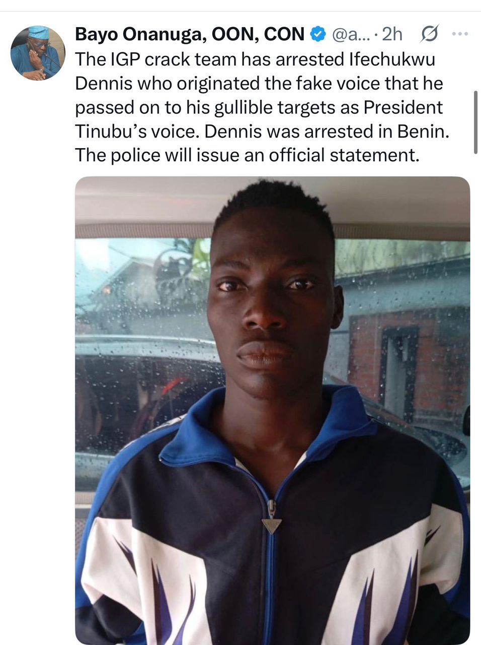 Police arrest suspect behind President Tinubu?s AI-generated voice note
