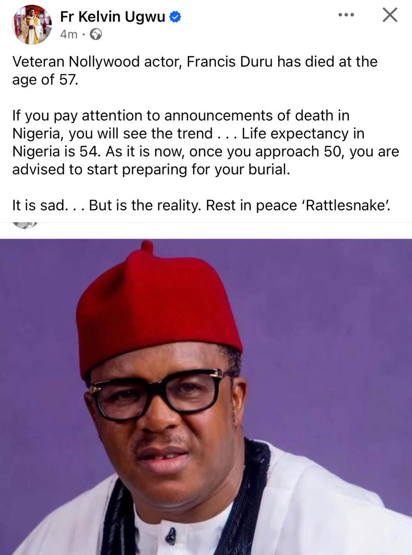 Once you approach 50 you are advsied to start preparing for your burial - Catholic priest