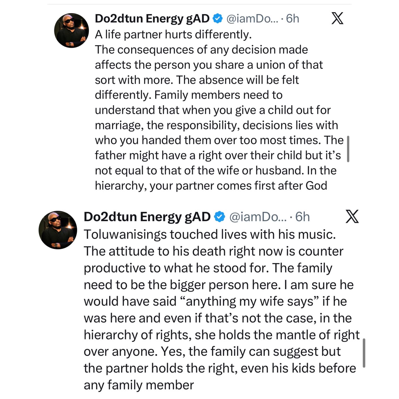 Toluwanisings: OAP Dotun weighs in