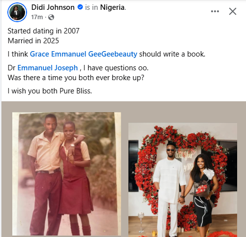 Nigerian high school sweethearts get married after 18 years of dating