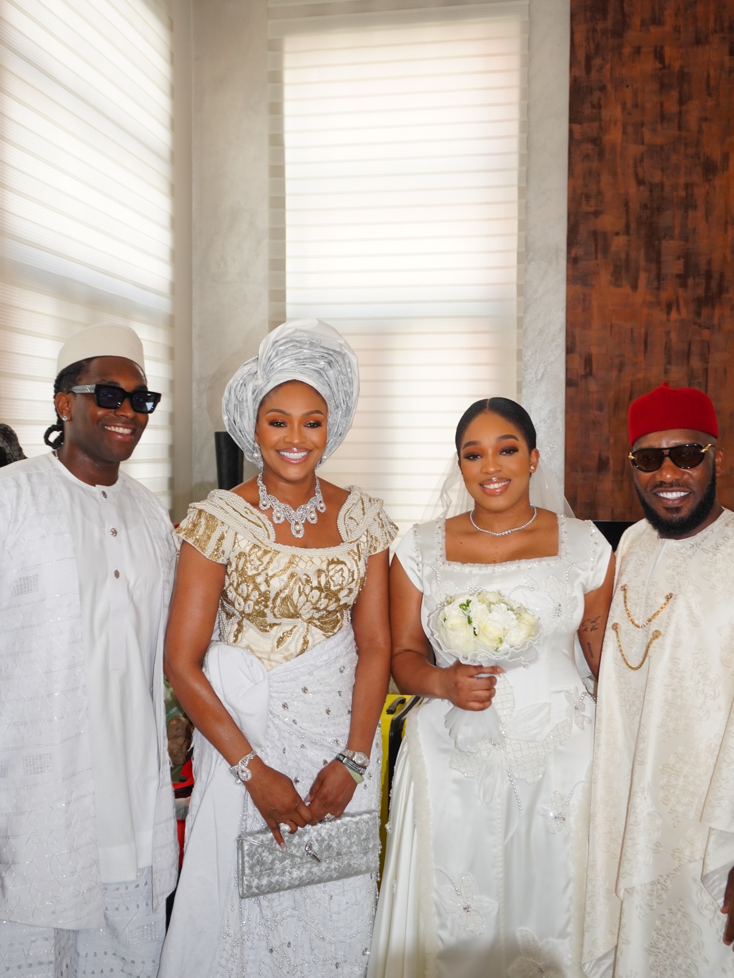 Photos of Jay Jay Okocha and wife, Nkechi at daughter