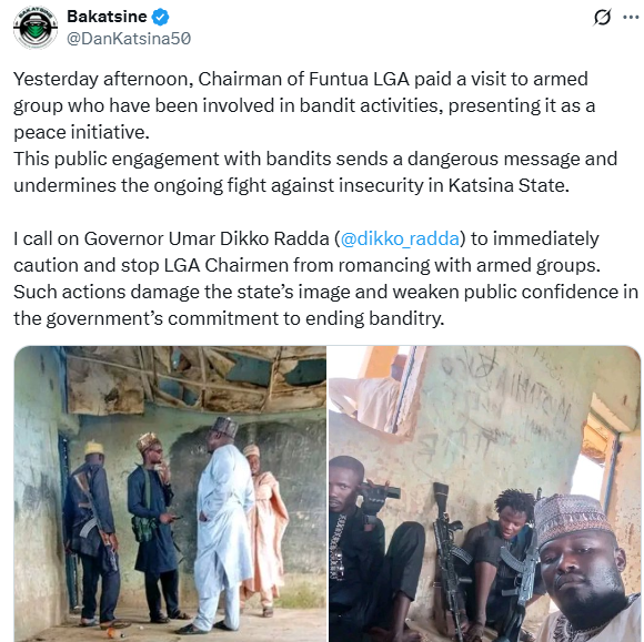 Katsina LG chairman visits armed groups amid Trump