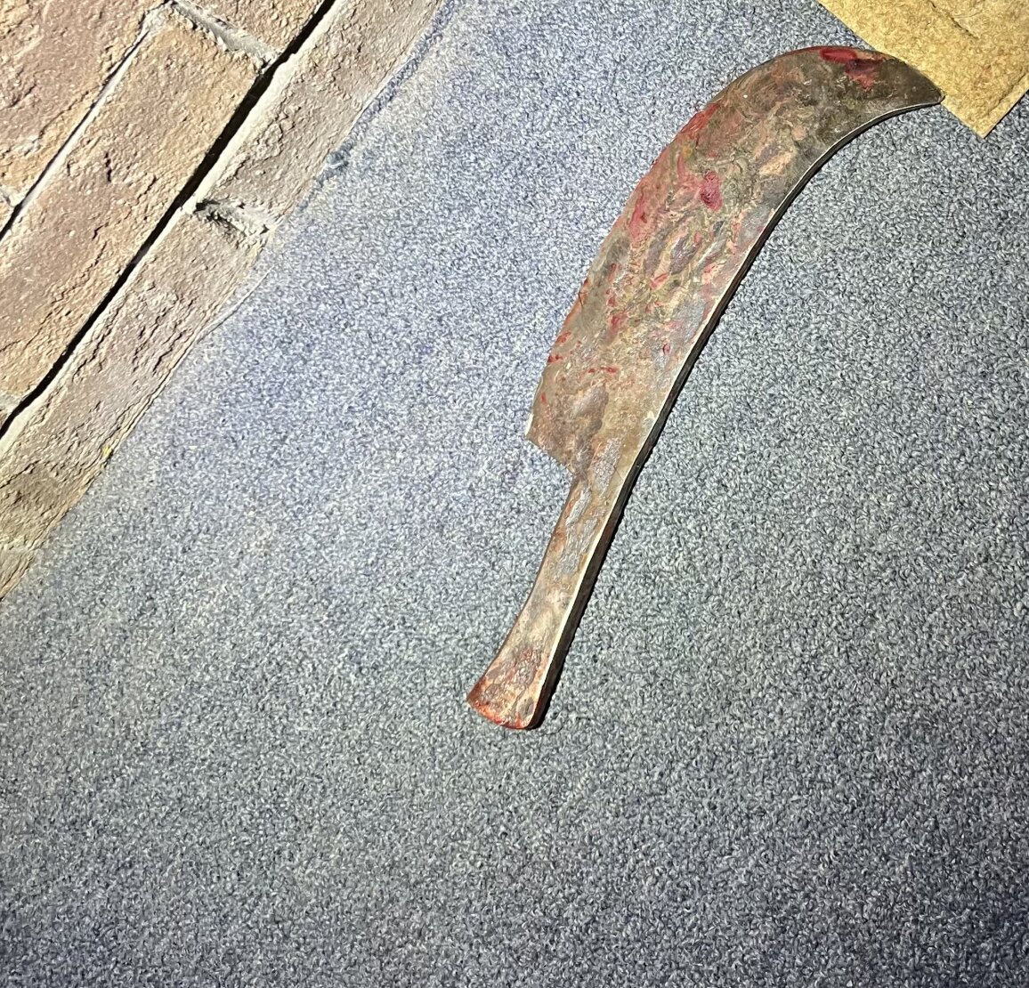 Dad shot by police while butchering his wife and daughter with curved dagger