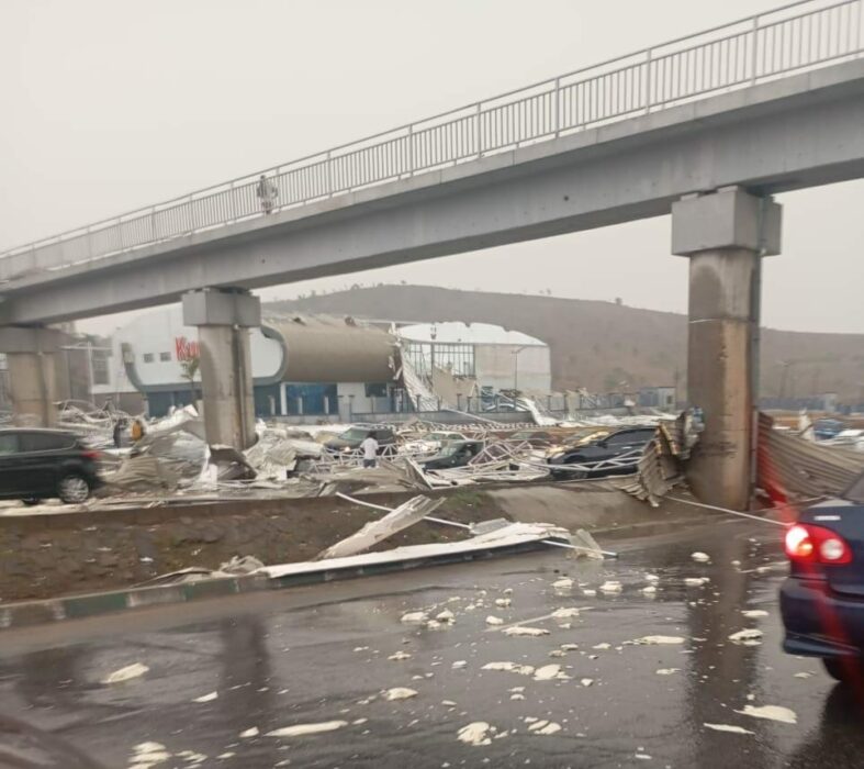 Rainstorm damages newly built Kugbo Bus terminal in Abuja
