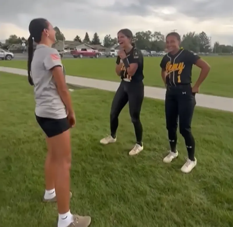 High school softball player discovered long-lost sister on opposing team after teammate noticed the striking resemblance