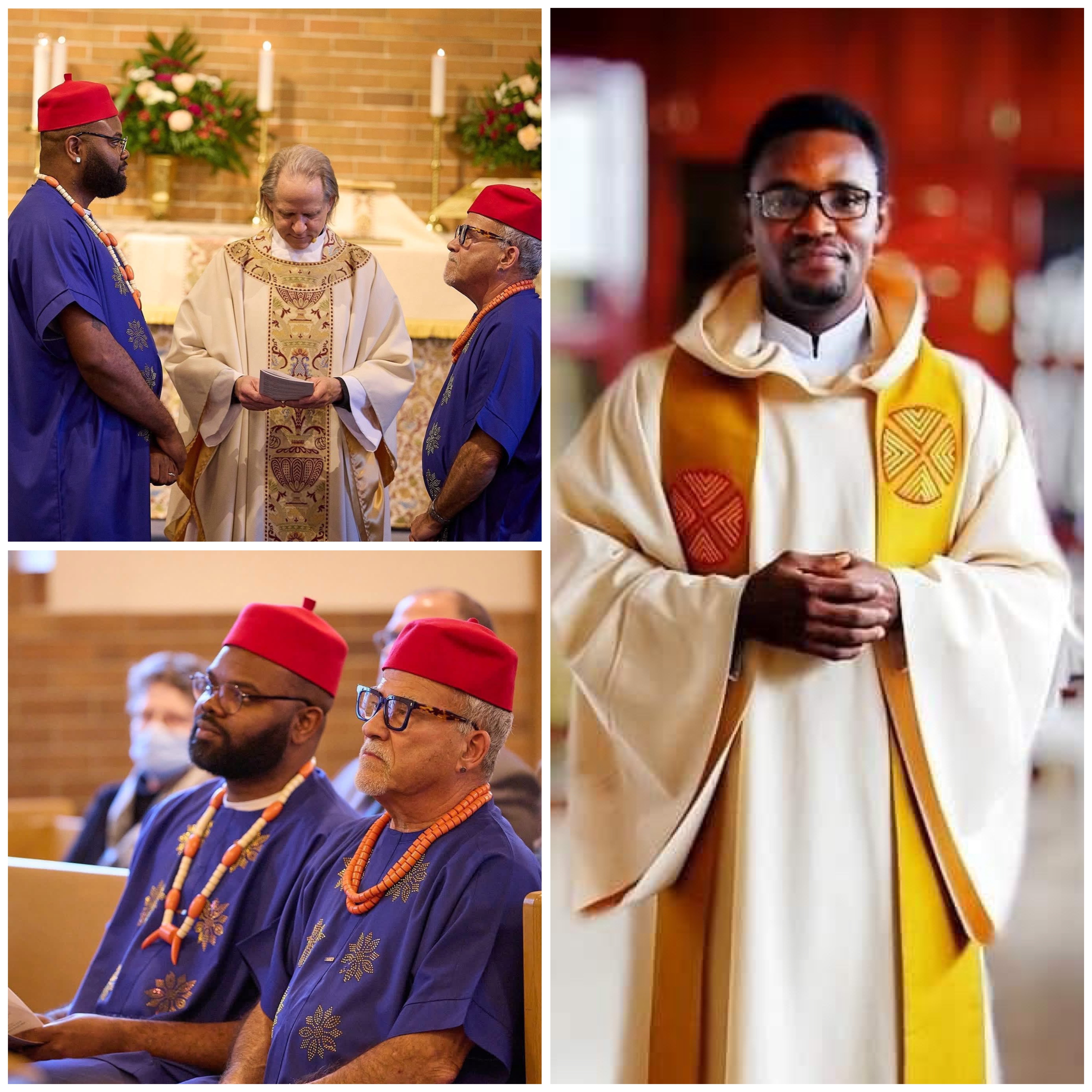 Catholic priest reacts to trending photos of a Nigerian man and his white husband getting married in a church