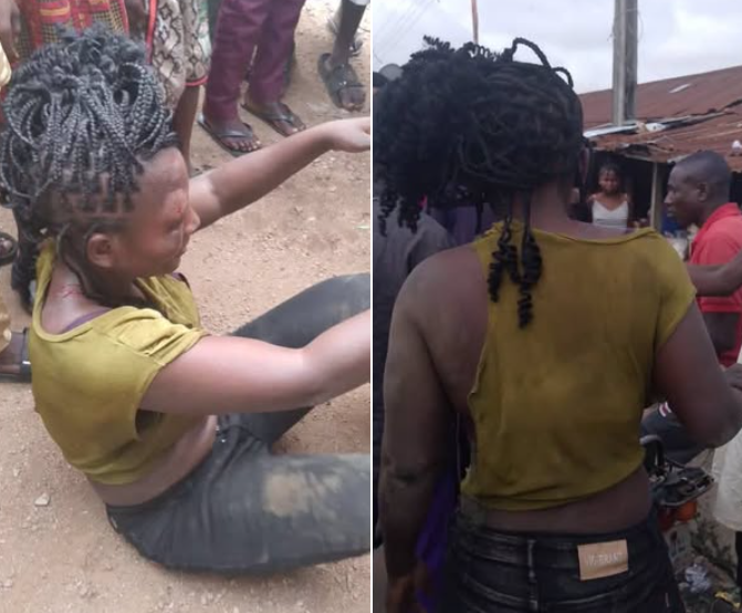 Angry mob b3ats young woman accused of stealing 2-year-old child in FCT