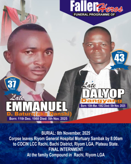 Suspected herdsmen k!ll two family members in Plateau community