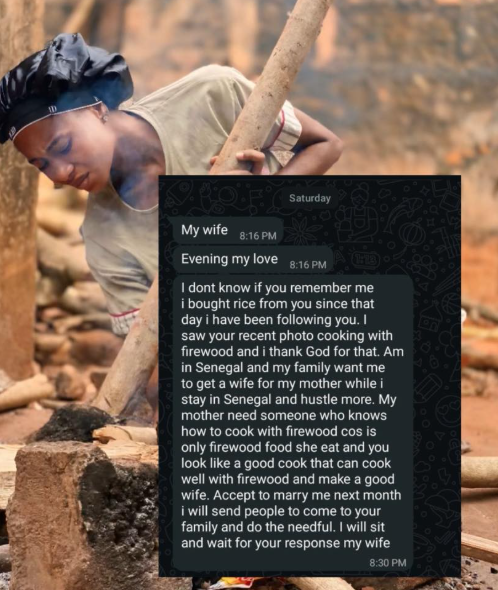 Nigerian man seeks wife who knows how to cook well with firewood, says his mother eats only 