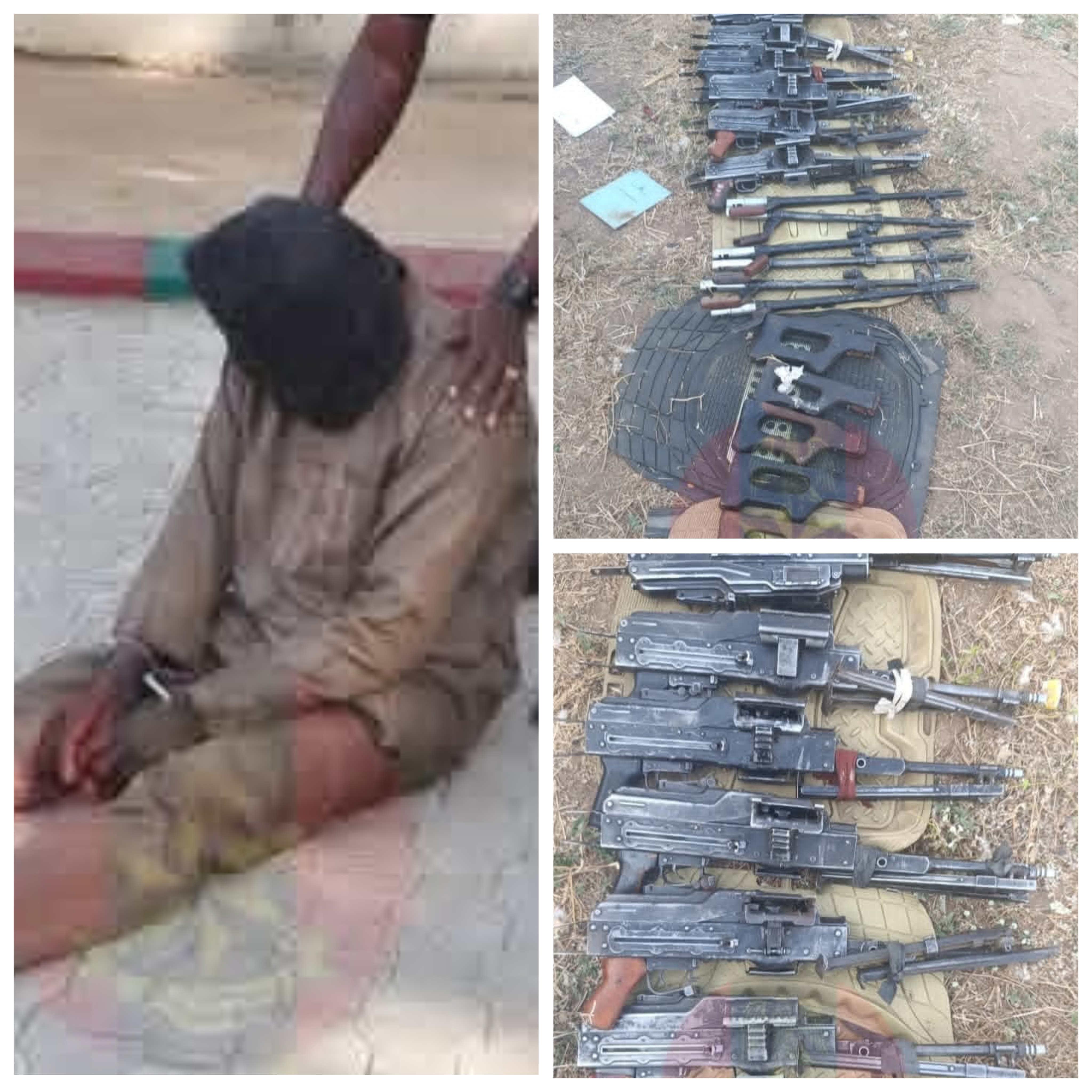 Troops of the Nigerian Army apprehend a suspected gunrunner in Taraba State.