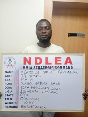 NDLEA: Drug lord serving five-year jail term in Ikoyi prison attempts to export cocaine to UK