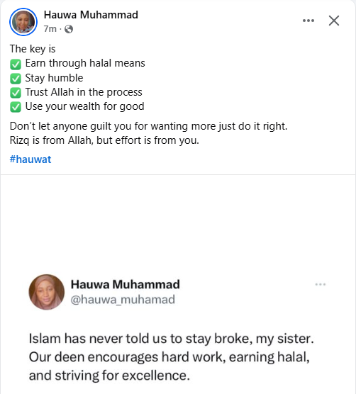 Islam has never told us to stay broke - Nigerian woman says as she addresses Muslim women