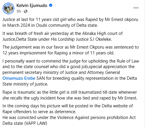 Court sentences man to 12 years imprisonment for r@ping his landlord