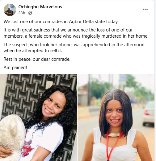 Young woman m8rdered in her Delta apartment