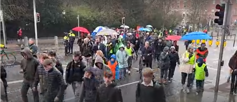 Protest for immigrant family in Ireland