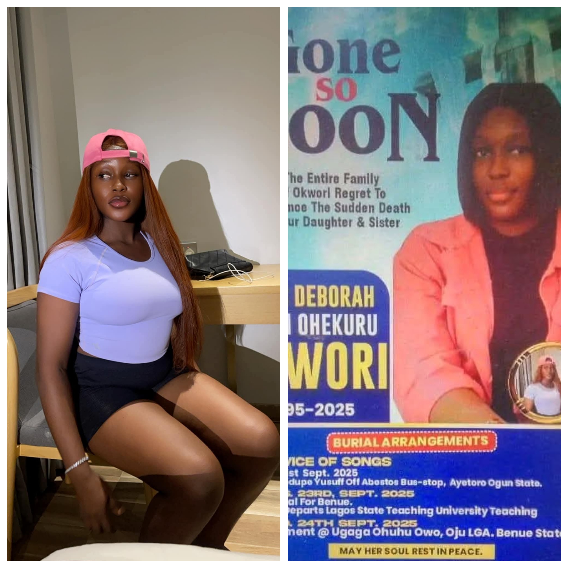 Grief-stricken mother of interior designer k!lled by ex-boyfriend breaks down in tears as her remains arrive Benue for burial (videos)