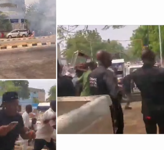 Police fire teargas at residents protesting demolitions at Lagos assembly (video)