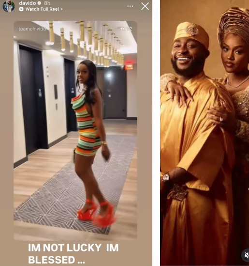 Iâm not lucky, Iâm blessed - Singer Davido over about his wife, Chioma