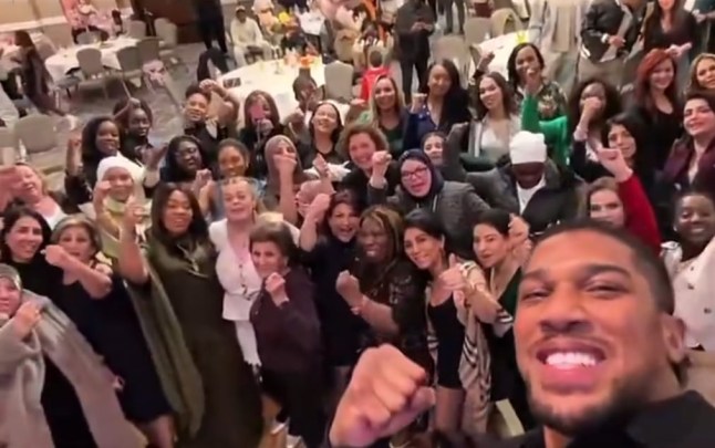 Joshua paying tribute to his late friends during the Mother's Day event