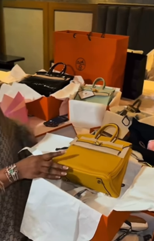 ?I am one of the happiest and most fulfilled women because God gave me a good man?? - Socialite, Cubana Chiefpriest?s wife says as she shows off the designer gifts he got her on her birthday