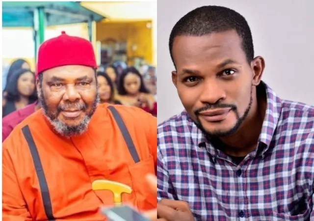 Focus on your child's disgraceful actions in marriage and leave other people alone - Uche Maduagwu drags Pete Edochie over his comments on actresses who are divorced