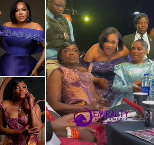 Moment actress Funke Akindele snubbed Toyin Abraham at an event (video)
