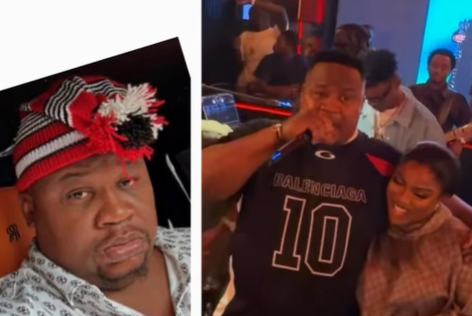 Cubana Chiefpriest speaking at the event