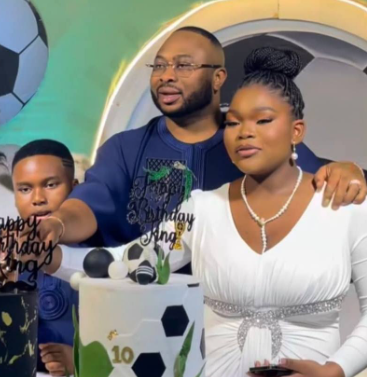 I will always choose my children without hesitation - Olakunle Churchill writes as he shares video of his first daughter and his son with Tonto enjoying sibling time together