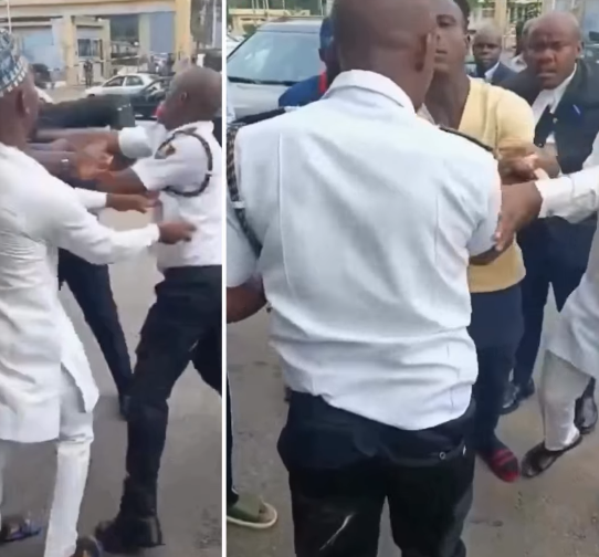 Moment security guard ass@ulted a lawyer at the Federal High Court Abuja (video)