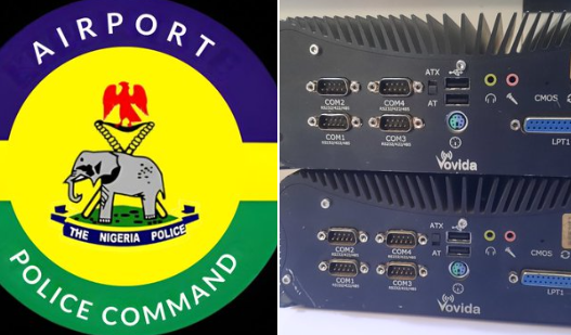 Screenshot showing the alleged stolen equipment