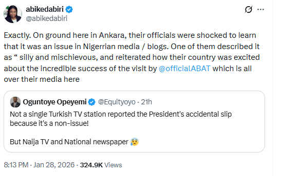 Turkish officials were shocked Tinubu stumble made headlines in Nigeria ? Abike Dabiri