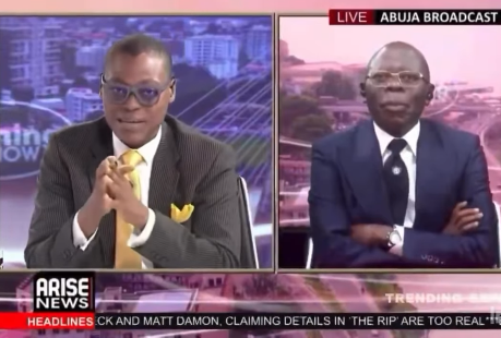 Adams Oshiomole and Arise TV anchor, Rufai Oseni, clash over the Senator?s call for the nationalization of South African businesses in Nigeria over fresh Xenophobic att@cks