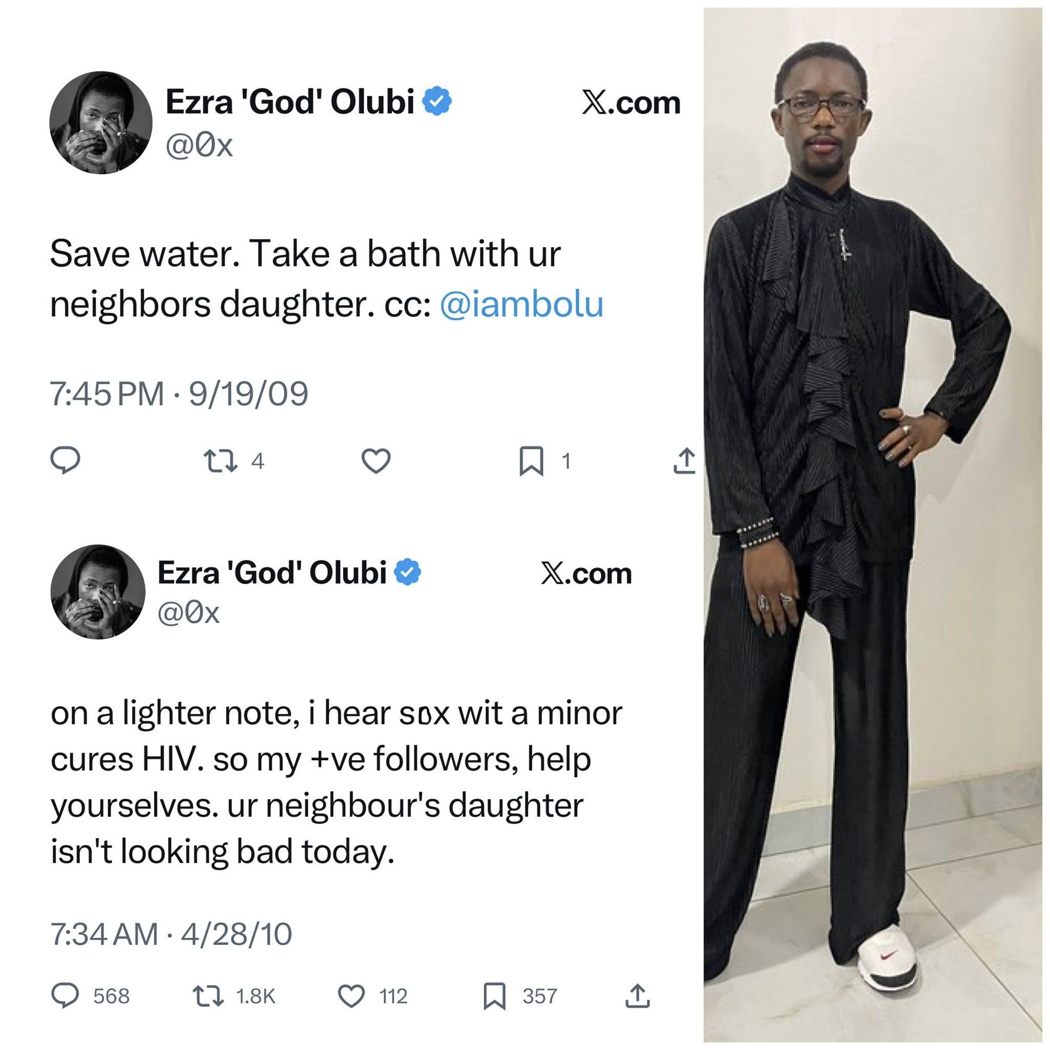 Disturbing tweets linked to Paystack co-founder Ezra Olubi surfaces