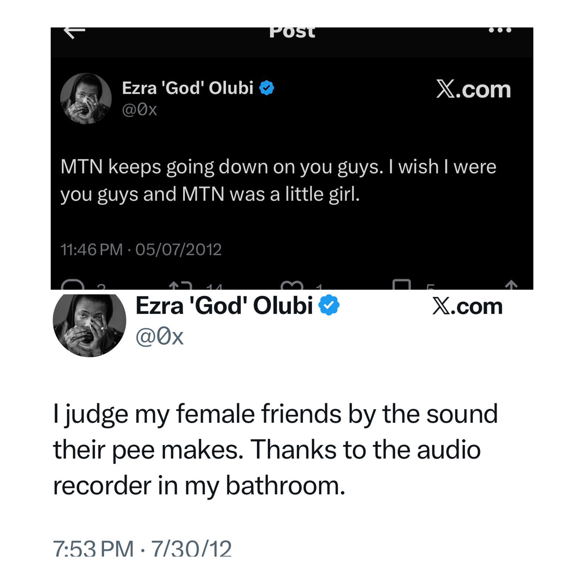 Disturbing tweets linked to Paystack co-founder Ezra Olubi surfaces