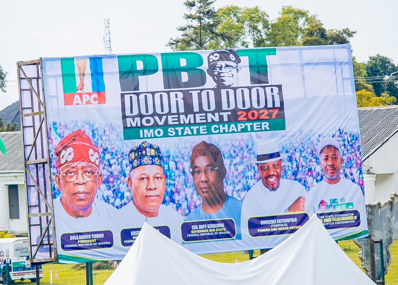 Tompolo Takes PBAT Door-To-Door Movement To Owerri, Deploys 30 Campaign Vehicles As Uzodimma Backs Tinubu’s 2027 Bid