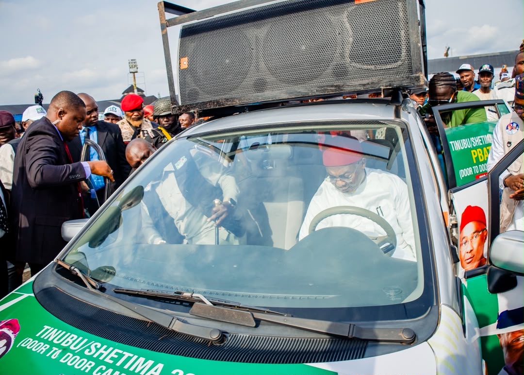 Tompolo Takes PBAT Door-To-Door Movement To Owerri, Deploys 30 Campaign Vehicles As Uzodimma Backs Tinubu’s 2027 Bid