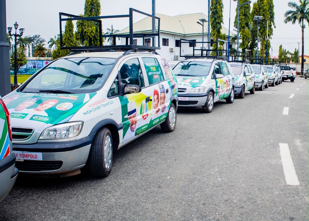 Tompolo Takes PBAT Door-To-Door Movement To Owerri, Deploys 30 Campaign Vehicles As Uzodimma Backs Tinubu’s 2027 Bid