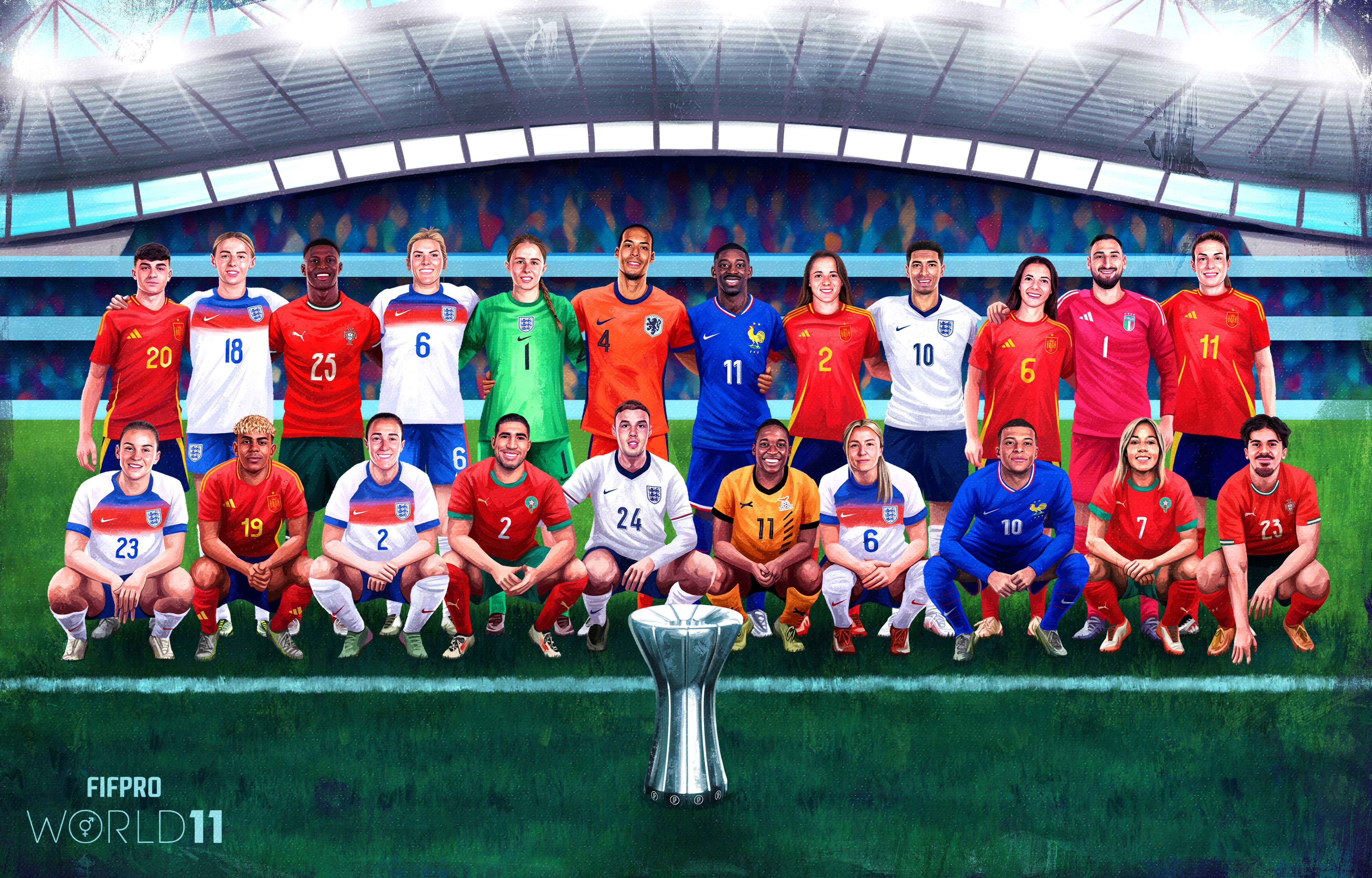 Hakimi, MbappÃ©, and Yamal headline 2025 FIFPRO Men's World XI