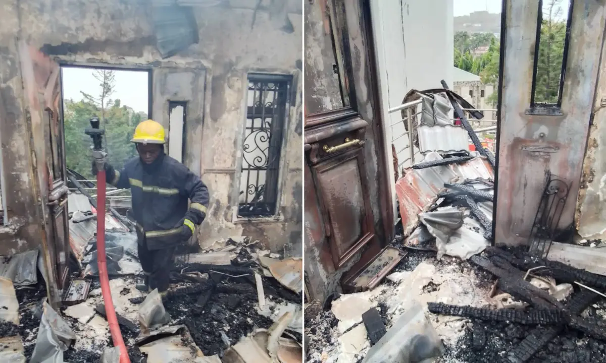 Fire guts FCT Minister of Stateâs residence (video)