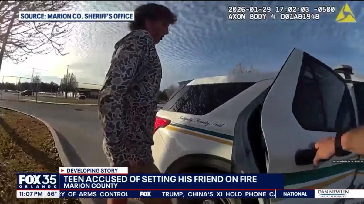 Florida teen sets friend on fire as other friends laugh in disturbing video