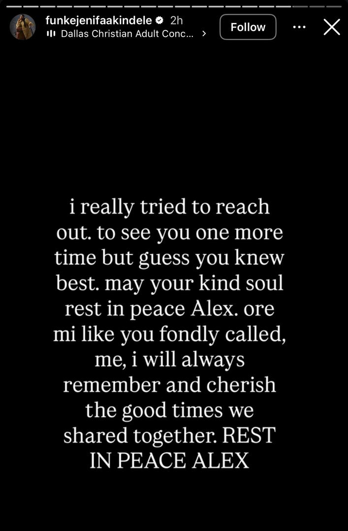 I really tried to reach out but guess you knew best - Actress Funke Akindele reacts to Alex Ekubo