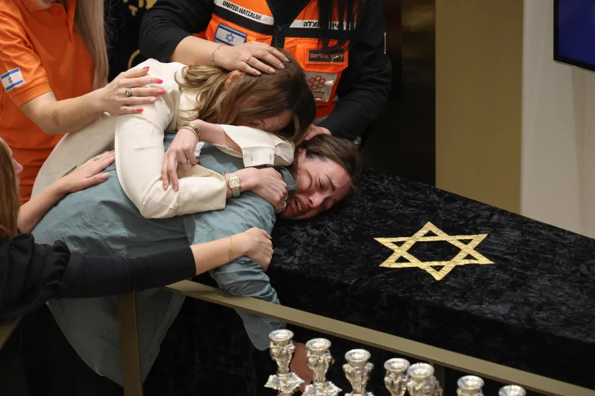 Getty Images photo illustrating an event related to antisemitic violence.